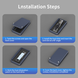 40g m.2 एसएसडी केस nvme पढ़ रहा है उच्च-गति वाली गरज 7440 3/4 यूएसबी 4 - Product Image 6