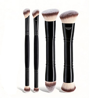 Pinceau de maquillage double tête, pinceau pour fond de teint, pinceau pour poudre, pinceau pour fard à joues, pinceau triangulaire, ensemble de pinceaux pour fard à paupières