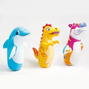 Nieuwe Opblaasbare Dikke Tuimelaar Grote 3d Opblaasbare Dinosaurus Bop Bag Bokszak Kids Ponsen Pvc Speelgoed