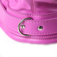 Blinder complet détachable couverture oeil gode bouche Gag PU cuir Bondage tête capuche pour unisexe adulte jouer, BDSM/LGBT capuche