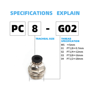 Пневматическое быстрое соединение с резьбой BSPP для ПК прямое быстрое соединение без сырья ремень Простой в установке соединитель соленоидного клапана - Product Image 6