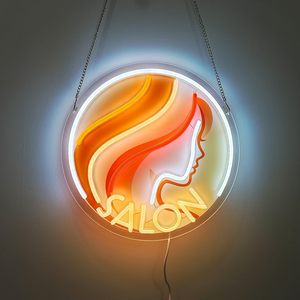 Hair salon Letreros Neon LED indoor hanging ambient light shop <b>sign</b> wall decoration light entrance indicator light luminous <b>sign</b> - Product Image 5