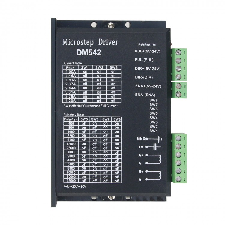 Pilote de moteur pas à pas DM542 pour pilote de moteur pas à pas numérique 2 phases série 57 86
