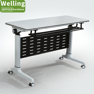 Mesa de sala de entrenamiento plegable moderna con tapa abatible para reunión de oficina, estudio, Conferencia Modular, mesa plegable para muebles escolares con ruedas - Product Image 5