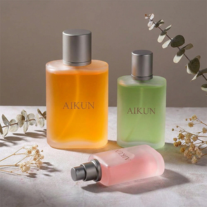 Aikun Colorful Glass Fragrance Bottles Frosted Rectangular <b>Spray</b> Perfume Gift <b>Set</b> For Beauty Retail Wholesale Supply Brand - Product Image 4