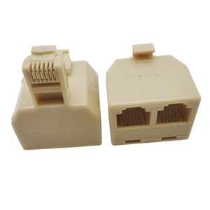RJ11 Duplex tường Jack <span class=keywords><strong>Adapter</strong></span> điện thoại kép dòng Splitter tường jack cắm 1 để 2 Modular chuyển đổi <span class=keywords><strong>Adapter</strong></span> cho văn phòng nhà <span class=keywords><strong>DSL</strong></span> fax - Product Image 1