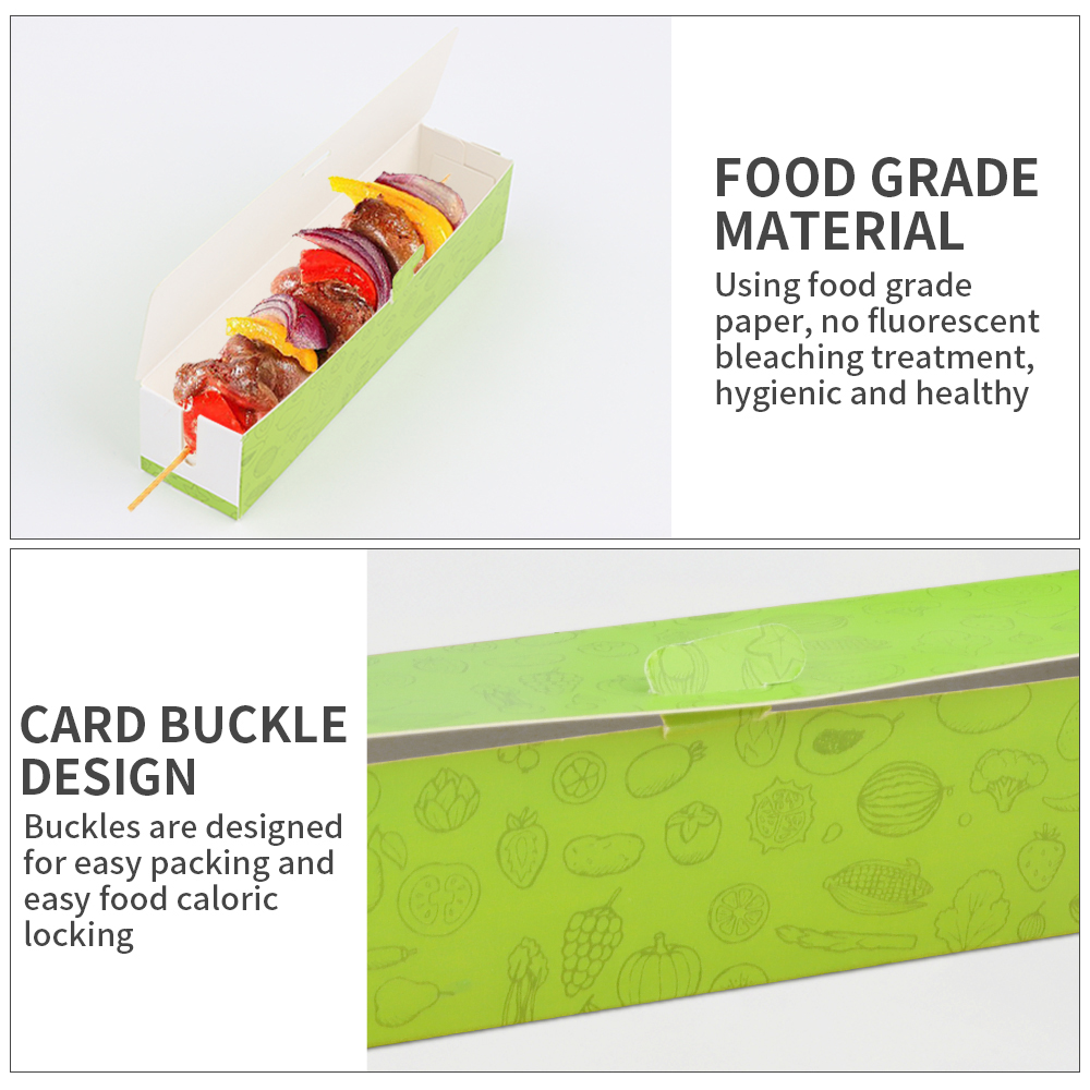 Clamshell Hot Dog Snack Packaging Box Disposable Corn Dog Paper Box Hot Dog Tray Customized Food Custom Rigid Boxes Paperboard