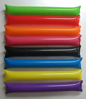 Bâtons de cheering gonflables OEM Thunder en plastique, ballons à main, bâtons de ballons en PVC, logo personnalisable, utilisation portable en extérieur