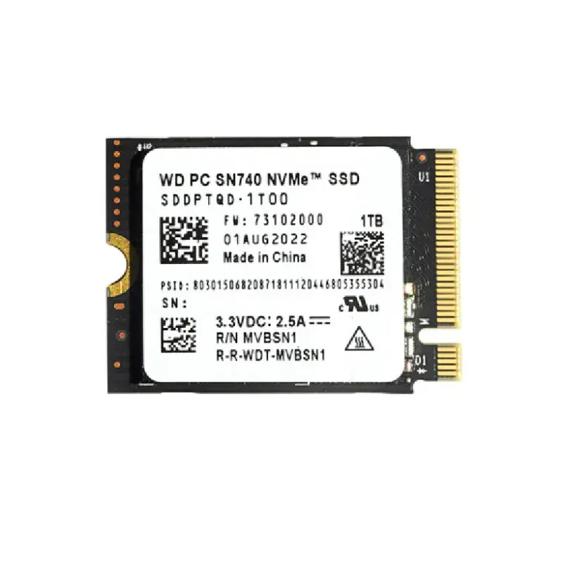 For W-D NVMe PCIe Gen 4x4 SSD for Microsoft Surface ProX Surface Laptop 3 Steam Deck SN740 2TB M.2 SSD 2230