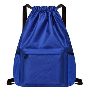 Custom Logo Print Zipper <b>Training</b> Drawstring Bag Waterproof Oxford Cloth Sports Leisure Travel <b>Backpack</b> PVC Portable String - Product Image 2