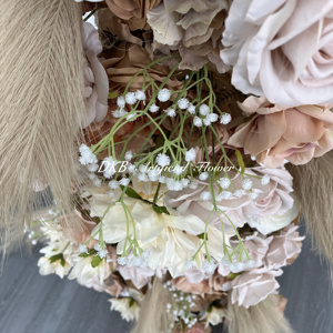 Vendita calda decorazione per festa <span class=keywords><strong>di</strong></span> nozze fiore bianco rosa <span class=keywords><strong>di</strong></span> seta fiore artificiale sfondo arco <span class=keywords><strong>di</strong></span> nozze - Product Image 5
