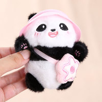 Peluche personnalisée OEM Petit Panda en peluche Poupée en peluche Animaux en peluche Beau Panda Porte-clés en peluche personnalisé