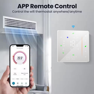 3h2c wifi thông minh kỹ thuật số nhiệt HVAC cuộn dây Quạt ABS vật liệu thiết kế hiện đại phòng khách sạn điều hòa không khí sàn hệ thống sưởi ấm - Product Image 6