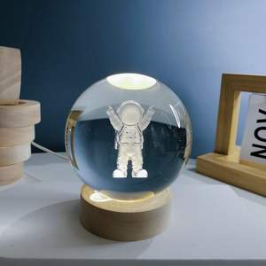 Luce notturna personalizzata piccola sfera di vetro 3D del cielo stellato luminescente all'ingrosso del <span class=keywords><strong>pianeta</strong></span> <span class=keywords><strong>luna</strong></span> - Product Image 1