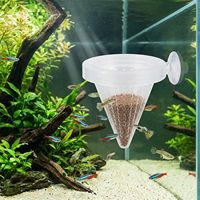 Distributeur de nourriture pour poissons en forme de cône, en plastique, avec ventouses pour aquarium