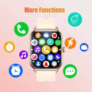 สมาร์ทวอทช์สี่เหลี่ยม KT65สำหรับผู้ชายและผู้หญิง, นาฬิกาอัจฉริยะระบบ Android กันน้ำอัตราการเต้นของหัวใจโทรผ่าน BT เครื่องติดตามการออกกำลังกายนาฬิกาสำหรับ iOS - Product Image 3