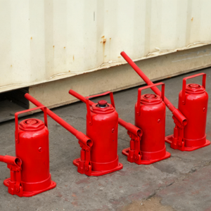 Dongkrak Botol Hidrolik Baja Portabel 32 Ton untuk Mengangkat Kontainer Kaku dengan Tinggi Angkat 31cm Set Roda Tanpa Rem - Product Image 5