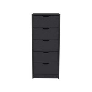 DB DB Kamran commode à cinq tiroirs finition wengue noire étroite pour chambre ou salon meubles de maison - Product Image 5