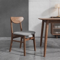Chaise de salle à manger en bois de chêne massif nordique, design minimaliste moderne européen, durable, pour la salle à manger à domicile