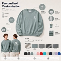 Sweat-shirt à col rond pour homme avec logo personnalisé, tissu technique épais, pull vierge pour impression, vêtements de marque, OEM en gros