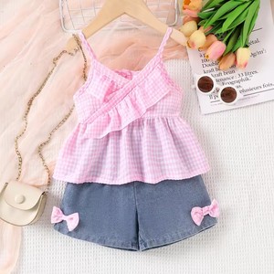 Vêtements pour enfants en gros : ensembles 2 pièces avec chemises imprimées et pantalons en jean, tenues d'été pour garçons et filles, vêtements en coton pour enfants - Product Image 6