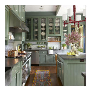 כל הבית התאמה אישית ריהוט יצרן עץ מלא מותאם אישית ארון ספק ארון ירוק ארון שלם סט סט - Product Image 1