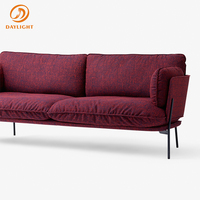Stilvoller Sessel Wohnzimmer Metallrahmen Einzelner Stoff-Sofa-Stuhl Hotel Moderner Lounge-Sessel Fauteuil