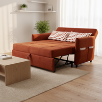 Canapé-lit moderne 2 en 1 pliable, extensible, en tissu extensible pour petits espaces, métal, gain de place, salon