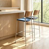 Tabourets et chaises de bar en fer de style vintage, design minimaliste, usage commercial, meubles de bar hauts pour îlot de cuisine ou café