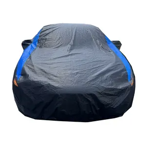 2024 New Arrive Waterproof Car Cover Aluminum Cotton Car Sun Cover UV Protection Outdoor Car Cover with Mirror Pocket
