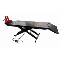 Hidrolik makas bir motosiklet kaldırma platformu 870mm kaldırma yüksekliği bakım platformu