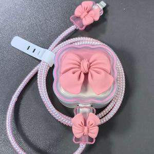 Populaire Bow Heart Ins Style 18W/20W EU US TPU <span class=keywords><strong>Chargeur</strong></span> Cas Câble Cordon Enrouleur Protecteur - Product Image 1