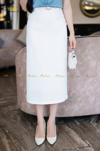 AVJ68 Falda moderna de moda para mujer alta moda por nieve Tela coreana buena retención de forma Elegante ropa de oficina - Product Image 3