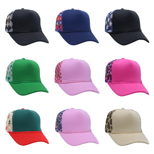 Casquette Trucker Sportive en Maille Imprimée à 5 Panneaux, Vente en Gros, pour Femmes et Hommes, Décontractée, d'Été, en Mousse avec Corde et Motif à Carreaux - Product Image 5