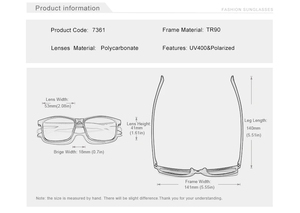 <span class=keywords><strong>Gafas</strong></span> <span class=keywords><strong>de</strong></span> <span class=keywords><strong>sol</strong></span> WIMN 2025 ultraligeras TR90 para hombres y mujeres, lentes polarizadas <span class=keywords><strong>de</strong></span> policarbonato UV400 <span class=keywords><strong>de</strong></span> categoría 3, vidrio <span class=keywords><strong>de</strong></span> uso diario 7361 - Product Image 5