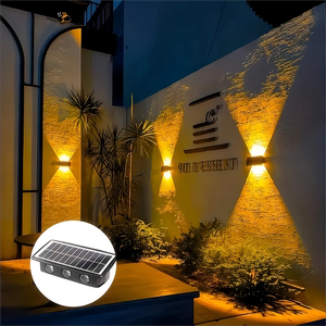 Lámpara Solar LED RGB para Exteriores, Impermeable IP65, Iluminación Superior e Inferior para Jardín, Decoración de Patio FX-SOSG010A, Luces Solares para Exteriores FX-S - Product Image 6