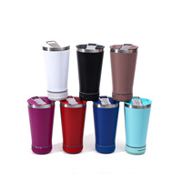 Tasse isotherme Bluetooth transfrontalière en acier inoxydable 304 de 16 oz avec ouvre-bouteille intégré pour bière et isolation thermique, idéale pour la voiture