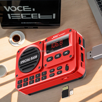 JOC NEW H456BT Lecteur de disques vinyles portable en plastique BT MP3, mini radio numérique FM de poche