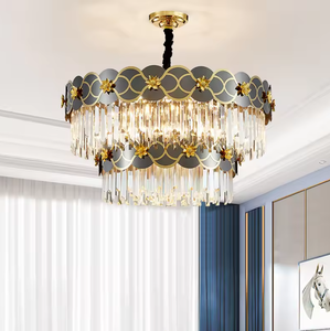 home decor hanging metal <b>pendant</b> <b>light</b> ceiling crystal <b>chandelier</b> lighting for living room - Product Image 2