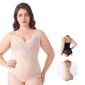 Mono de seda para mujer, talla grande, sexy, con encaje, corsé push-up, levantador de abdomen y caderas, efecto levantacola, venta al por mayor - Product Image 2