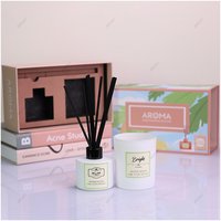 Ensemble de Diffuseur et Bougies à Roseau de Luxe de Marque Privée Personnalisée Boîtes d'Emballage Ensemble de Diffuseur de Bougies Boîte Cadeau en Papier
