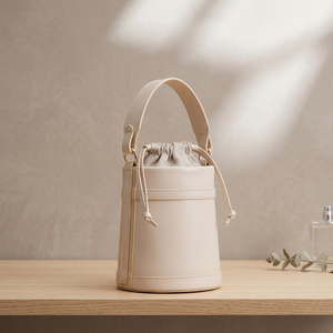 Sac seau en cuir vegan Voler avec surpiqûres contrastées - Sac à bandoulière élégant pour femme, sac polyvalent pour tous les jours - Product Image 3