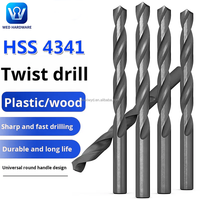 Foret hélicoïdal HSS 4341 forgé à froid, norme DIN338, oxyde noir, tige droite, pour perçage de l'acier au carbone, du fer et de l'aluminium