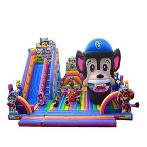 Nhà Máy Giá Inflatable Paw Dog bouncy lâu đài trẻ em phim hoạt hình Trampoline Combo trượt Inflatable vui vẻ thành phố sân chơi - Product Image 1