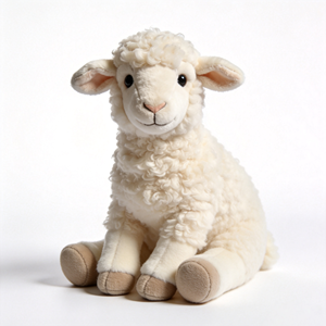 Peluche de Oveja Blanca Realista Personalizado con Material de Poliéster y Relleno de Algodón PP, Tamaños Personalizados, Edredón - Product Image 2