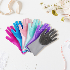 New Trending Kitchen Accessories Tools Cleaning Rubber <b>Magic</b> Silicone Dishwashing <b>Gloves</b> - Product Image 3