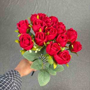 Magnifique <span class=keywords><strong>bouquet</strong></span> <span class=keywords><strong>de</strong></span> roses artificielles transfrontalières pour célébration <span class=keywords><strong>de</strong></span> mariage, <span class=keywords><strong>bouquet</strong></span> <span class=keywords><strong>de</strong></span> <span class=keywords><strong>mariée</strong></span> à 18 têtes <span class=keywords><strong>de</strong></span> roses - Product Image 3