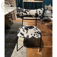 Chaise en cuir italienne minimaliste moderne Chaise de loisirs super douce en cuir pour chambre à coucher Hôtel Restaurant