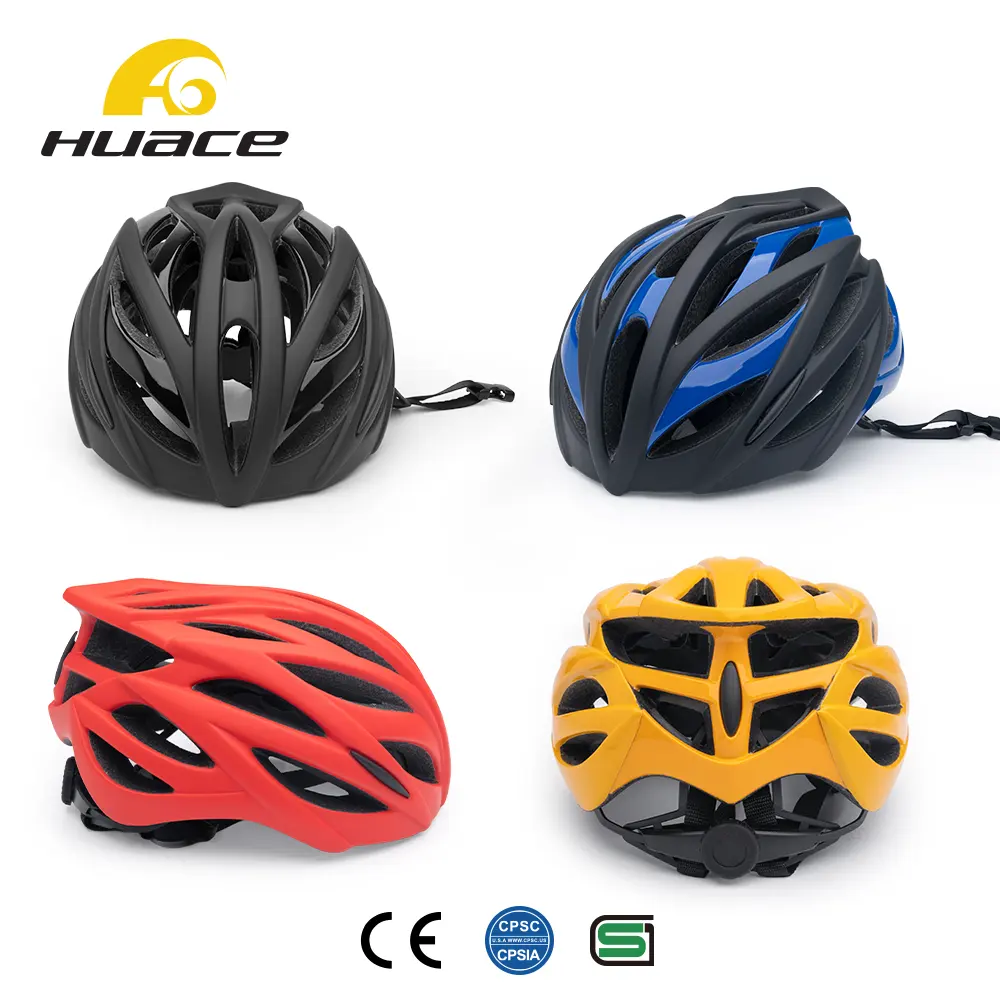 HUACE PC EPS in-mold adult cycling sport road bike helmet ce en1078 bicycle helmet blue black yellow orange customized