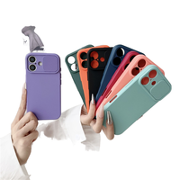 Protection d'objectif de caméra étui de téléphone en TPU liquide pour iPhone 11 12 Pro Max 8 7 6 Plus Xr Xs Max X 14 13 15 16